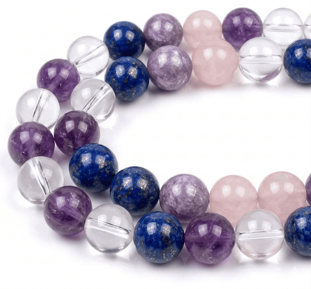 Bracelet Le Gardien des Rêves en Améthyste, Lapis Lazuli et Lépidolite
